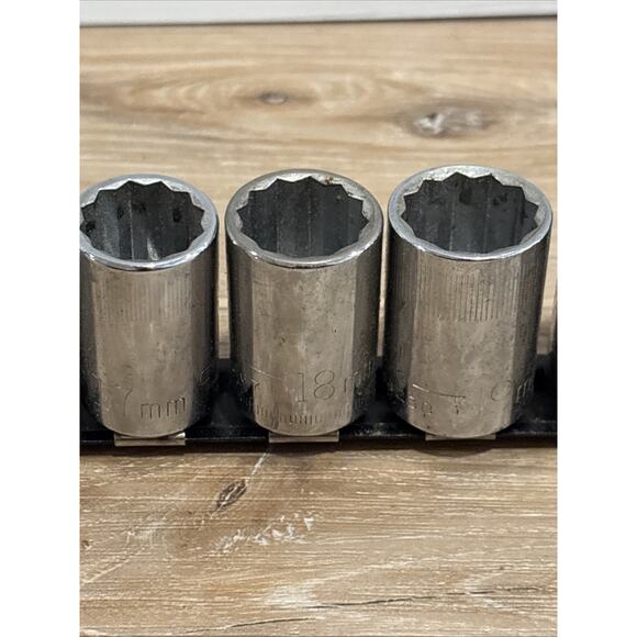 Craftsman Sockets Set Of 10 / Metric / 1/2” Drive With Organizer Made In USA - Picture 3 of 13